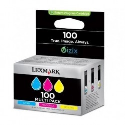 Lexmark 100 cyan, jaune, magenta Cartouches d'encre d'origine