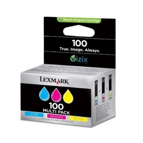 Lexmark 100 cyan, jaune, magenta Cartouches d'encre d'origine au meilleur au prix sur promos-boutique.com