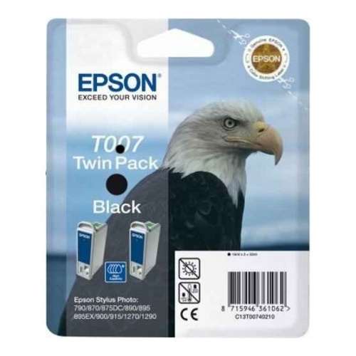 Epson T007 Twin pack noir Cartouches d'encre d'origine au prix le moins cher sur promos-boutique.com