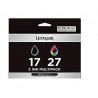 Lexmark Pack 17 + 27 cyan, magenta, jaune Cartouches d'encre d'origine au meilleur au prix sur promos-boutique.com