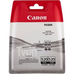 Canon PG-520 PGBK noir Pack de 2 cartouches d'origine