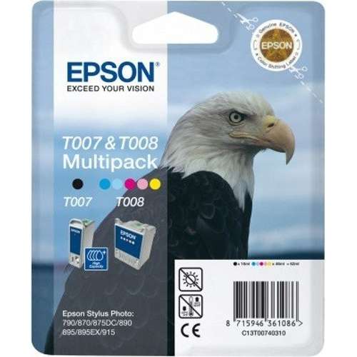 Epson Multipack T007 et T008 noir, couleur au prix le moins cher sur promos-boutique.com