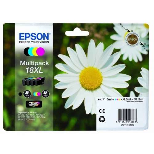 EPSON Multipack Pâquerette T1816 : cartouches noir XL, cyan XL, magenta XL, jaune XL au prix le moins cher sur promos-boutique.c